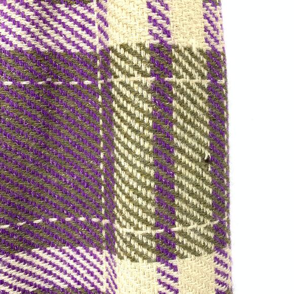 Custom-Craft Wool Skirt Womens 0 Plaid High Waist Purple Yellow Vintage NYC - Picture 3 of 6